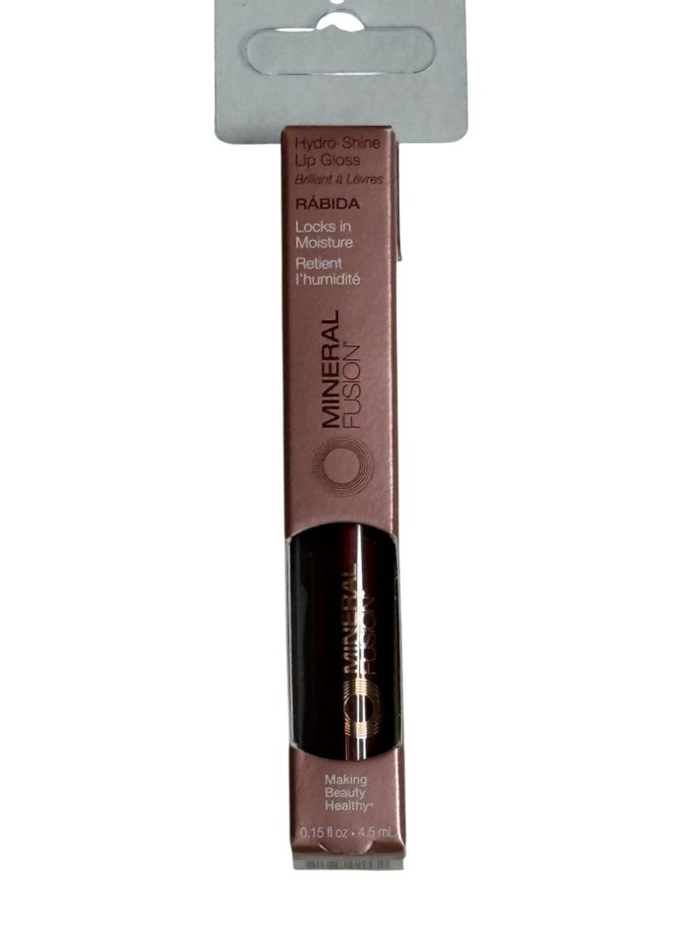 Mineral Fusion Hydro-Shine Lip Gloss Rabida 0.15 oz Vegan Clean Beauty New